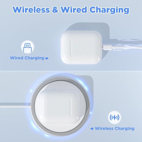 Charging Case for AirPods 1st & 2nd Replacement Built-in 450 mAh Battery - Picture 4 of 10